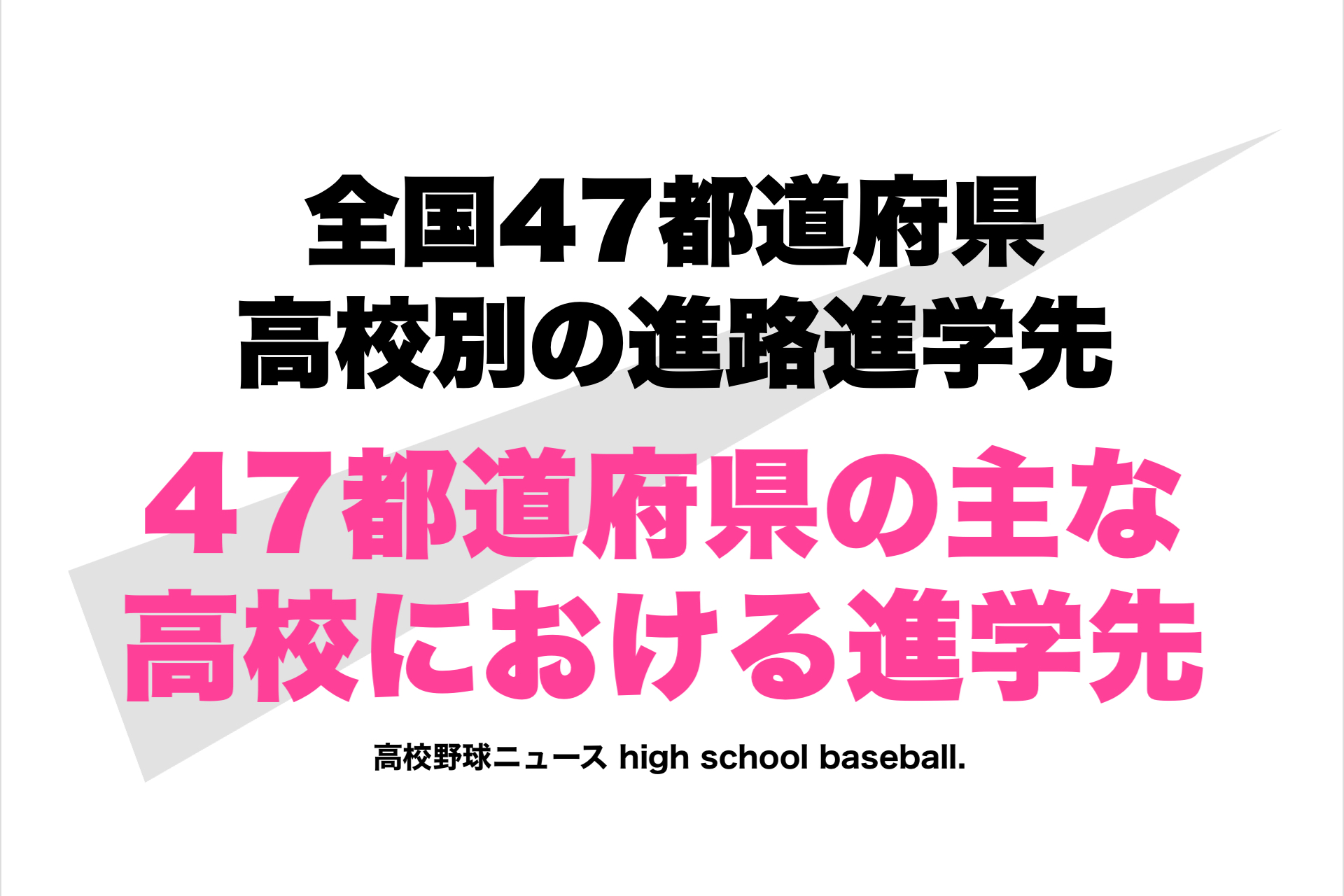 全国u2022高校別】高校球児 進路＆進学先大学⚡️2021年 47都道府県  高校 